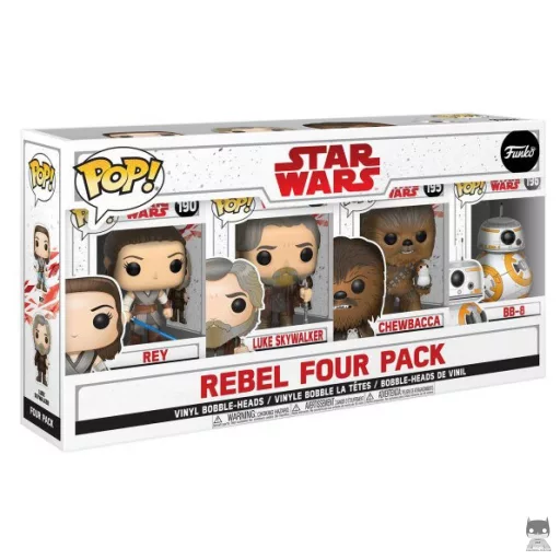 Figurine Funko POP Les Gentils (Rey, Luke Skywalker, Chewbacca & BB-8) (Pop! Vinyl)