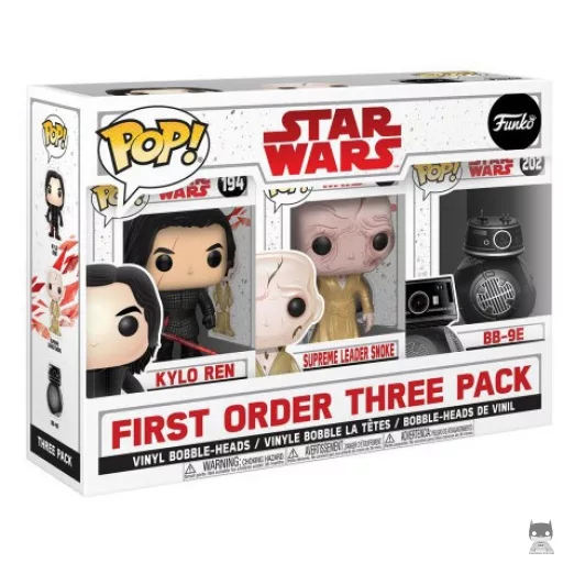 Figurine Funko POP Les Méchants (Kylo Ren, Suprême Leader Snoke & BB-9E) (Costco)