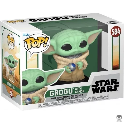 Figurine Funko POP Grogu avec Armor (Star Wars : Le Livre de Boba Fett)