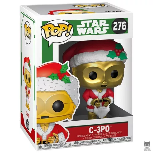 Figurine Funko POP C-3PO en Père Noël (Bobble head)
