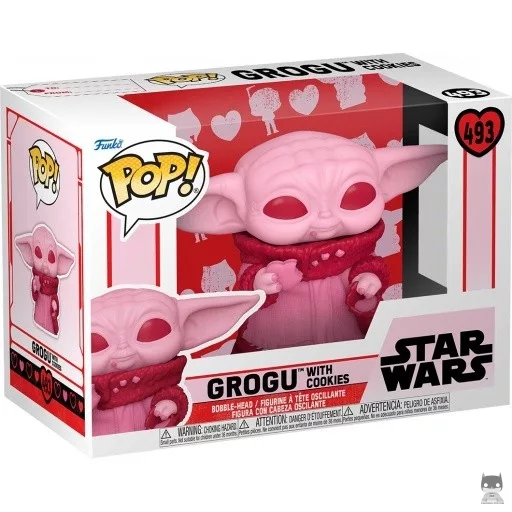 Figurine Funko POP Grogu avec Cookies (Rose) (Star Wars (Saint Valentin))
