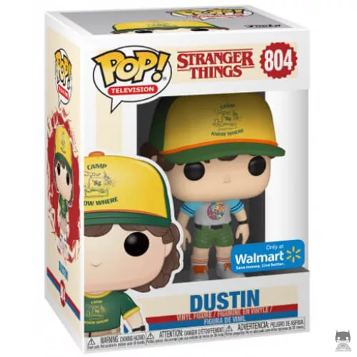Figurine Funko POP Dustin au camp en t-shirt gris (Walmart)