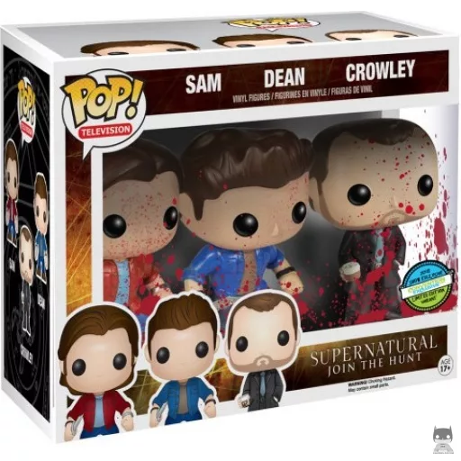 Figurine Funko POP Sam, Dean & Crowley (Pop! Vinyl)