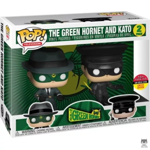 Figurine Funko POP Le Frelon Vert (Costume Gris) & Kato (The Green Hornet)