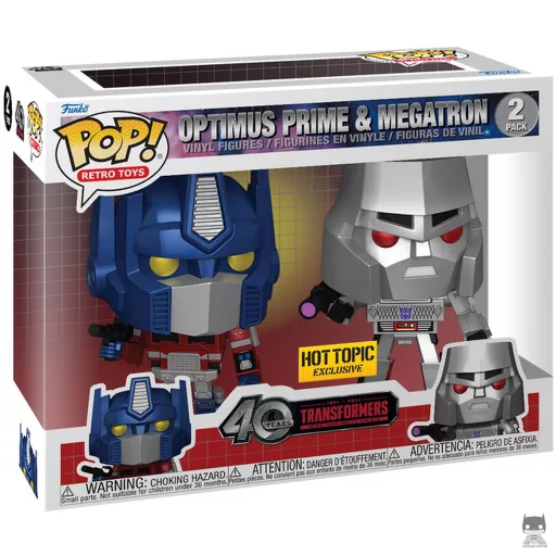 Figurine Funko POP Optimus Prime & Megatron (Metallic) (Transformers)
