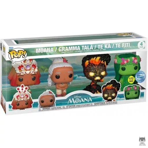 Figurine Funko POP Vaiana, Grand-Mère Tala, Te Ka & Te Fiti (Glow in the Dark) (Glow in the Dark)