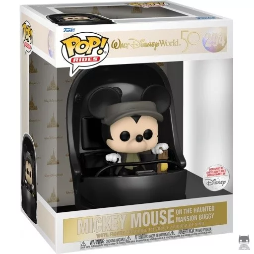 Figurine Funko POP Mickey Mouse sur le chariot du manoir hanté (Disney Store)