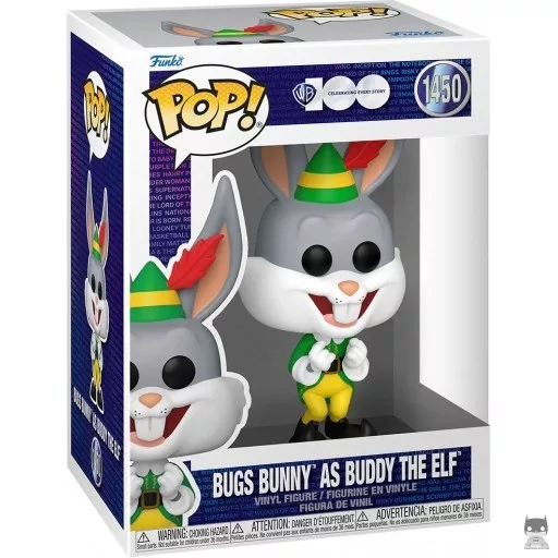 Figurine Funko POP Bugs Bunny en Elf Buddy (Warner Bros 100 ans)