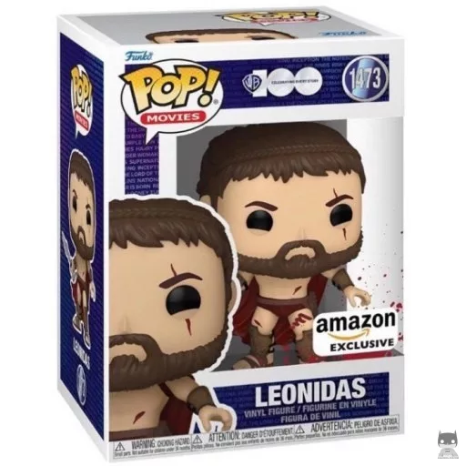Figurine Funko POP Leonidas (300) (Bloody) (Warner Bros 100 ans)