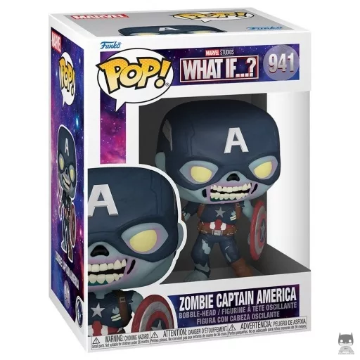 Figurine Funko POP Zombie Captain America (Bobble head)