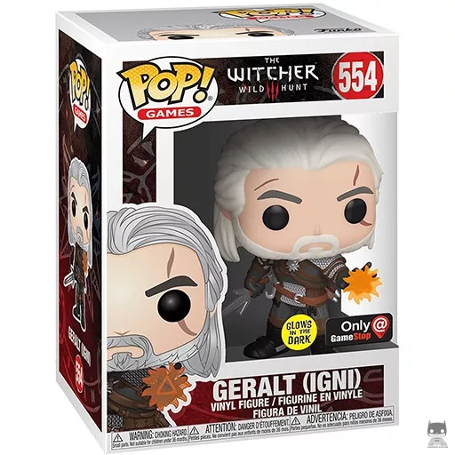 Figurine Funko POP Geralt (IGNI) (GameStop)