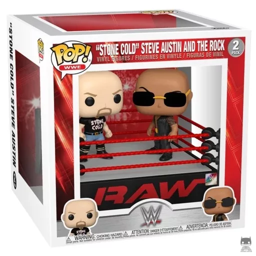 Figurine Funko POP The Rock vs "Stone Cold" Steve Austin sur le Ring de Catch (Pop! Vinyl)