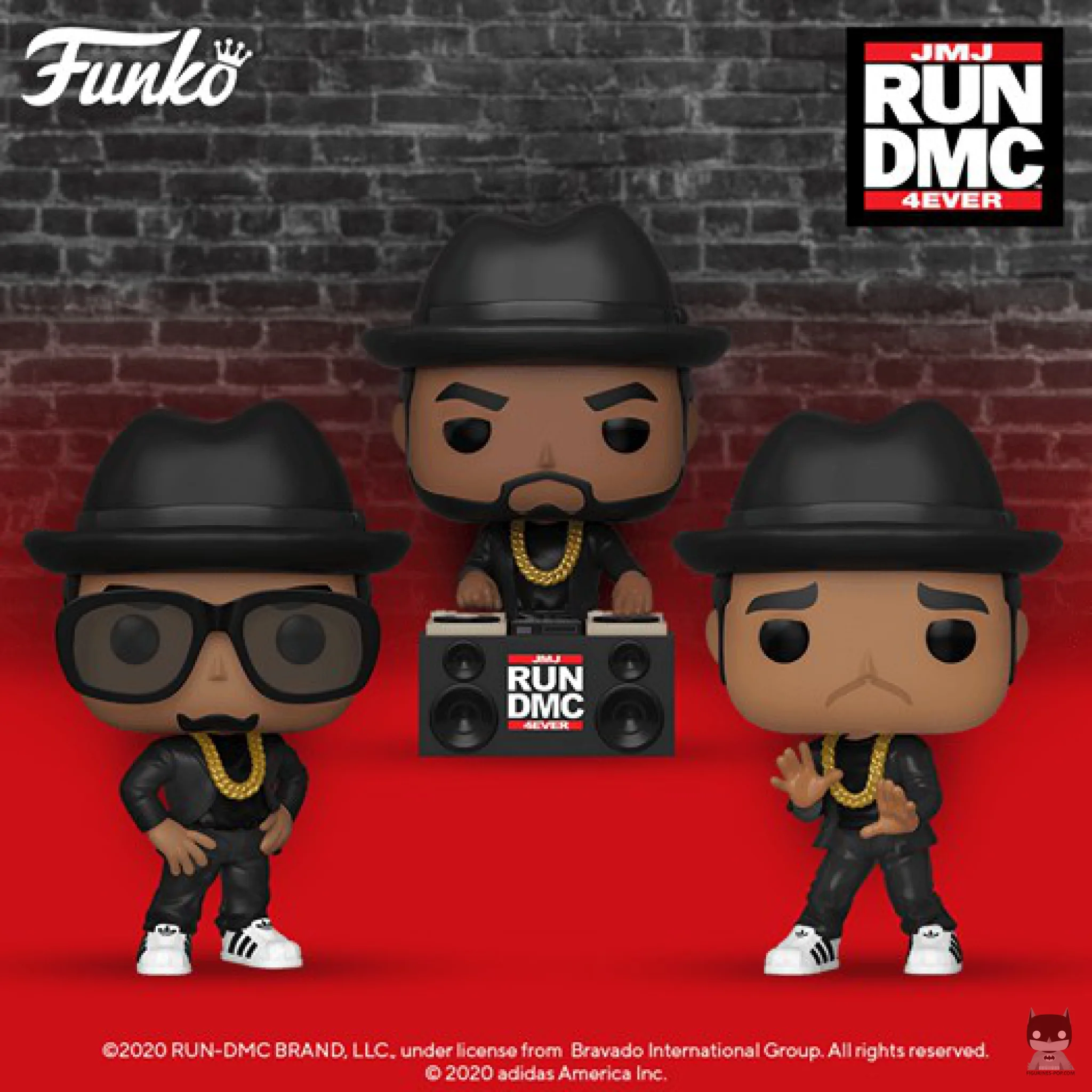 Les membres de RUN-DMC popifiés