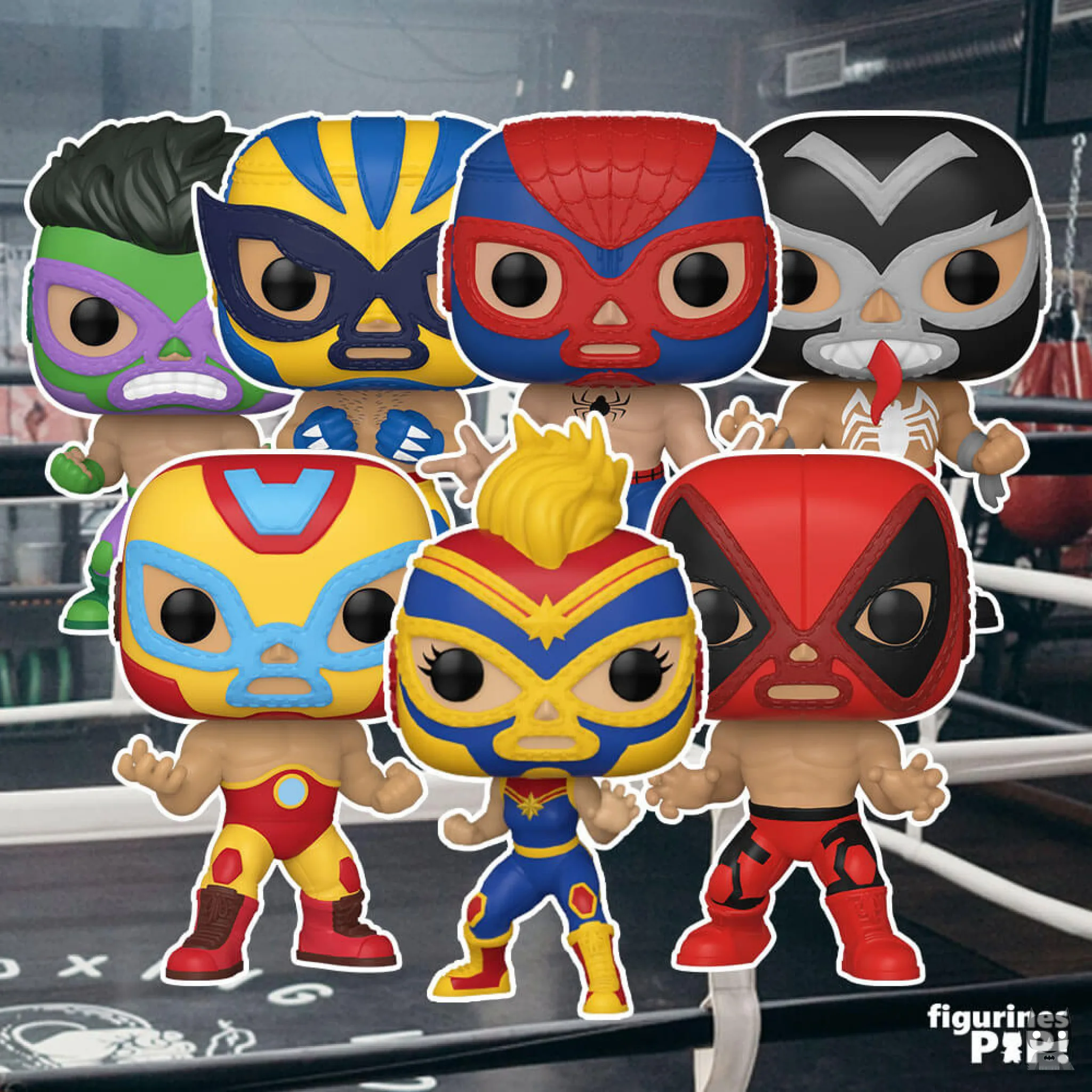 Les POP des catcheurs Marvel Lucha Libre