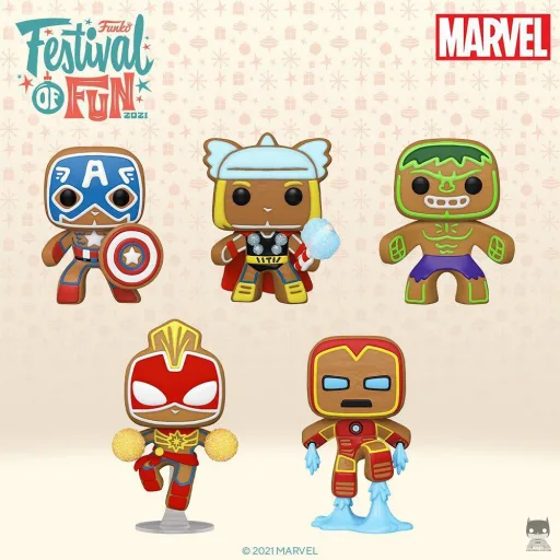 Les super héros Marvel dans des POP pain d’épices pour Noël